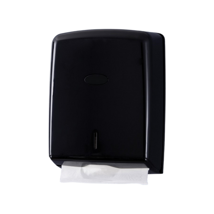 Distributeur essuie-mains pliés ABS noir, capacité 600