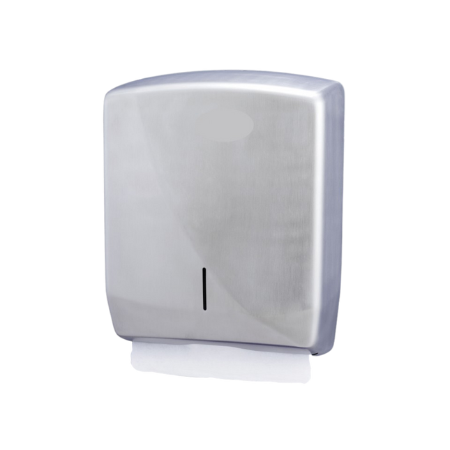 Distributeur essuie-mains pliés Inox - 600 feuilles