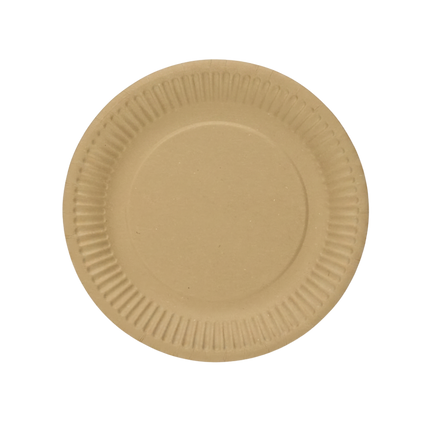 Assiette kraft biodégradable ø22 cm - Carton de 450 unités