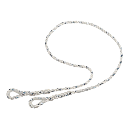 Delta Plus - Longe corde toronnée 12mm, 1m, 2 boucles