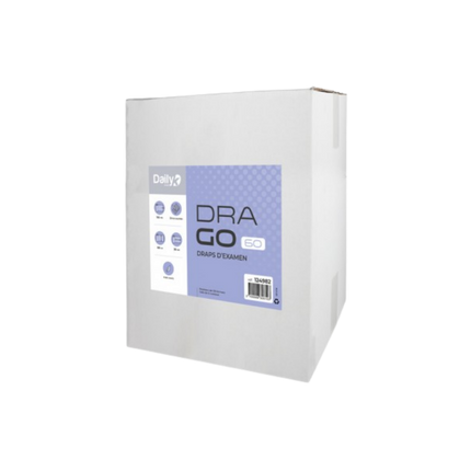 Drap d'examen Drago 60 2 plis 60x35cm - Carton de 6 rouleaux
