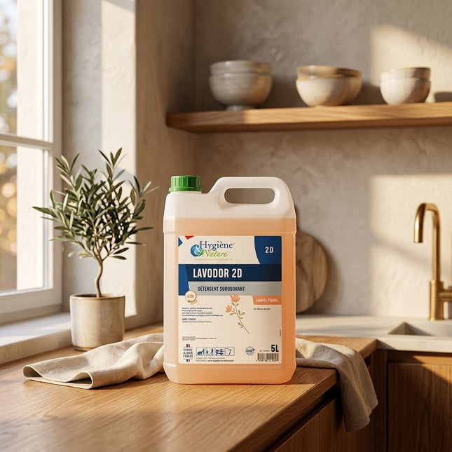 IA - LAVODOR 2D Détergent Surodorant Rémanent – Nettoyage Sols & Surfaces – Parfum Longue Durée – 5L