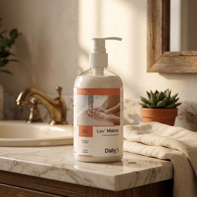 IA - Crème Lavante Mains Écolabel LAV’MAINS DAILYK START – Amande – 2 x 500 ml – Flacon Pompe