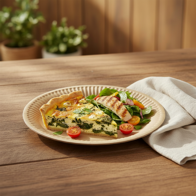 Assiette kraft biodégradable ø22 cm - Carton de 450 unités