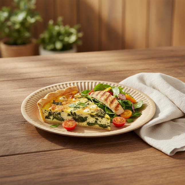 Assiette kraft biodégradable 18cm - Carton de 450 unités