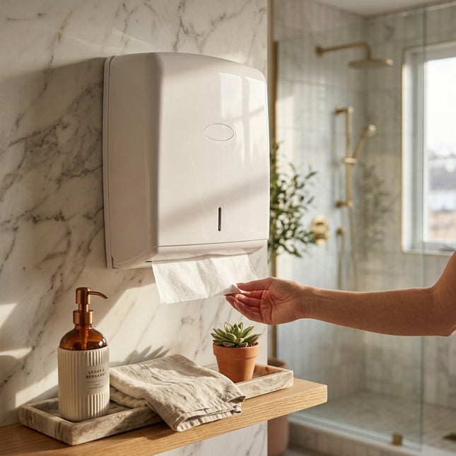 IA - Distributeur essuie-mains pliés ABS Blanc