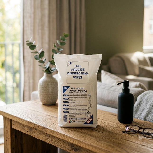 IA - Lingettes désinfectantes EN14476 mains et surfaces - 200 pcs