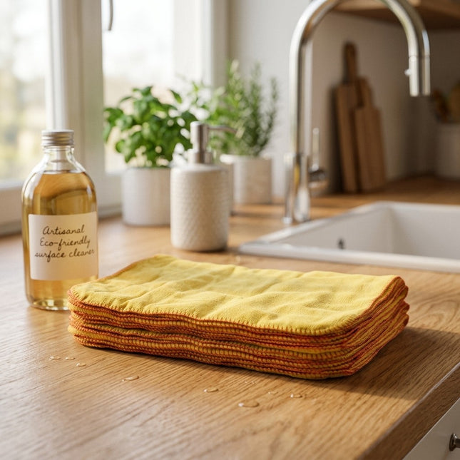 IA - Chamoisine coton 40x50cm  jaune - Sachet de 10