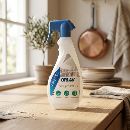 IA - FORCE PRO 1000 ORLAV – Nettoyant Multi-Surfaces (Sols, Cuisine, Salle de Bain) – Spray 750ml – Lot de 2