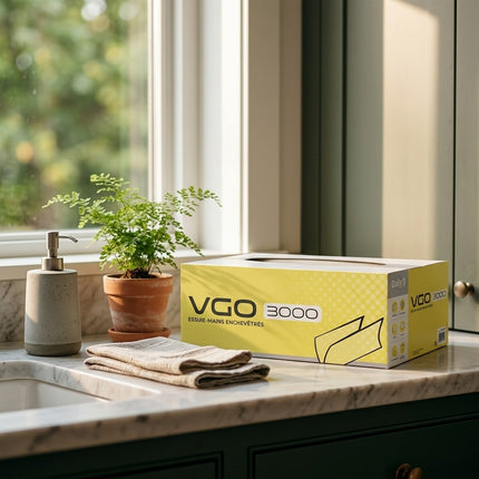 IA - Essuie-mains V recyclé blanc VGO 3000 Dailyk Start écolabel - Colis 3000 fts