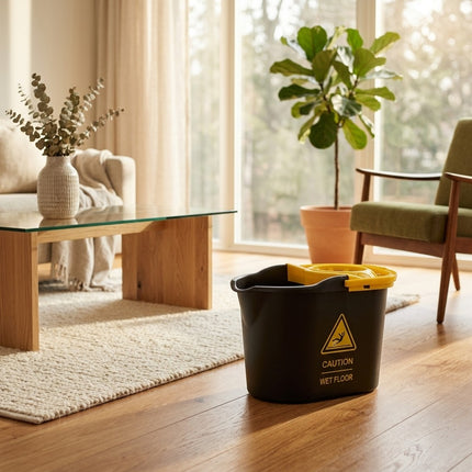 IA - Seau rectangulaire 16L avec essoreur et bec verseur