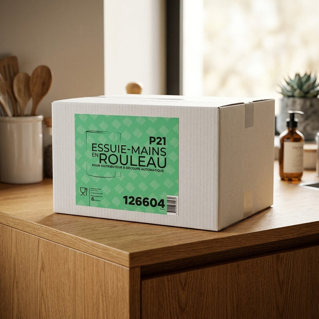 IA - AUTOCOUP P21 Essuie-mains p. ouate blanc 150m - 6 rlx