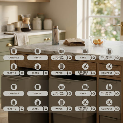 IA - Etiquettes pour station de recyclage SLIM JIM - Kit 10