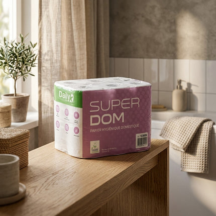 IA - Papier Toilette Blanc Écolabel – 180 Feuilles – Lot de 36 Rouleaux – DAILYK GREEN