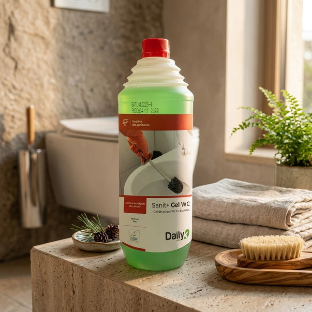 IA - Gel WC Détartrant Écolabel DAILYK GREEN SANIT+ – Anti-Calcaire – Flacon 1L