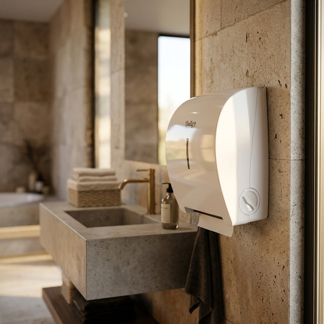IA - Distributeur essuie-mains rouleaux DAILYK ABS Blanc - L'unité