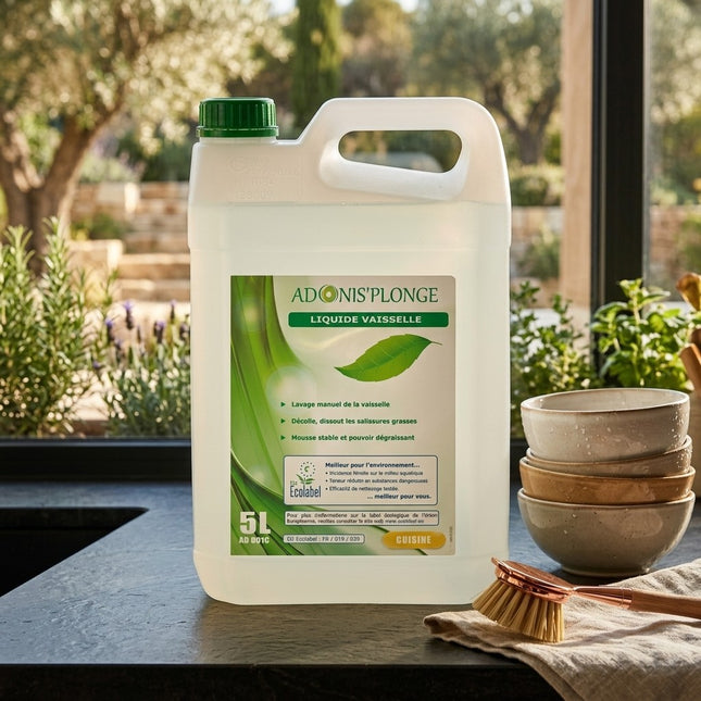 IA - Liquide vaisselle manuel concentré écolabel ADONIS'PLONGE - Bidon 5L