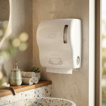 IA - Distributeur essuie-mains rouleaux ABS Blanc