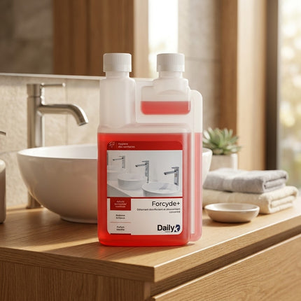 IA - Détartrant désinfectant concentré FORCYDE + DAILYK - Bidon doseur 1L