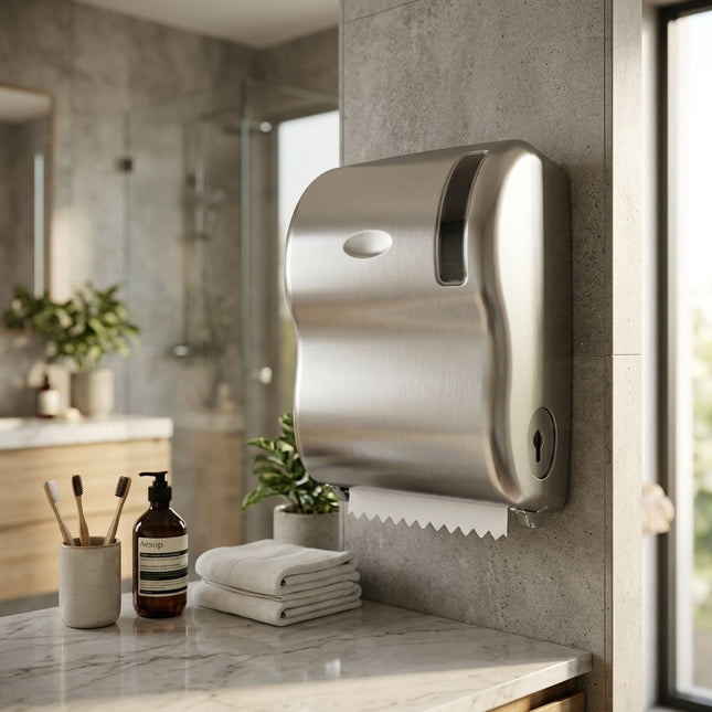 IA - Distributeur essuie-mains rouleaux Inox Brossé