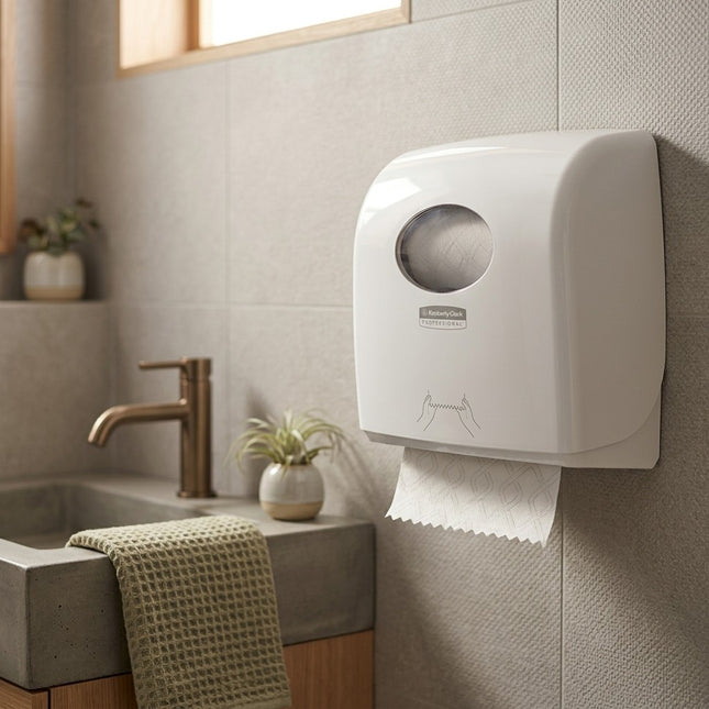 IA - Distributeur essuie-mains rouleaux 190m AQUARIUS SLIMROLL blanc