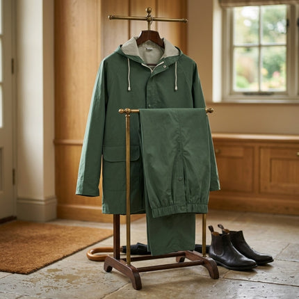 IA - Ensemble de pluie enduit double face PVC / Veste + pantalon (MàXXL)