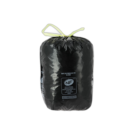 Sac poubelle 30L noir - 23 microns - Haute résistance