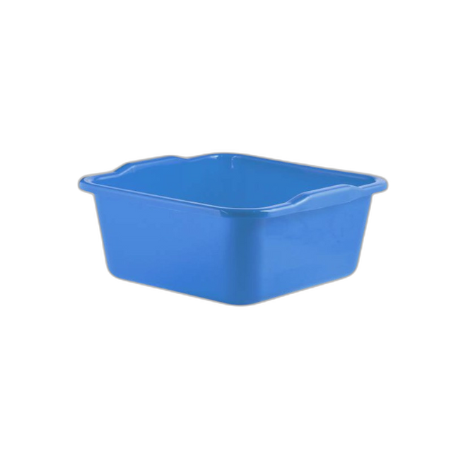 Cuvette carrée en plastique 11,5L - 33x33cm Bleu