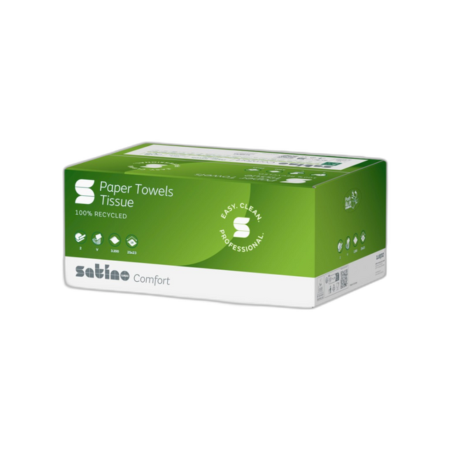 Wepa Essuie-mains pliés en V 2 plis recyclé - 3200 formats