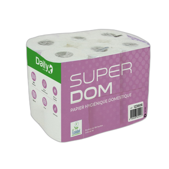 DailyK Papier Toilette Professionnel 2 Plis - 12 Rouleaux