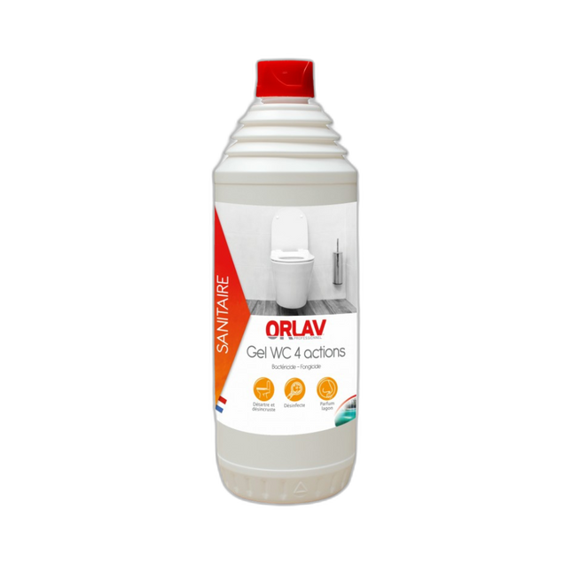 Orlav - Gel WC Détartrant Désinfectant 4 Actions 1L