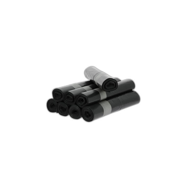 Sac poubelle 100L noir 45 microns - Rouleau de 25 sacs