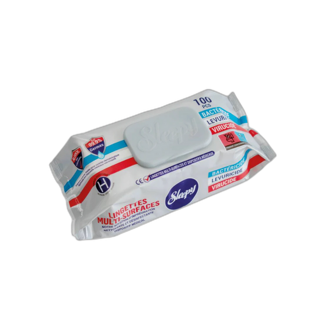 Lingettes nettoyantes désinfectantes - Sleepy 100 lingettes x2