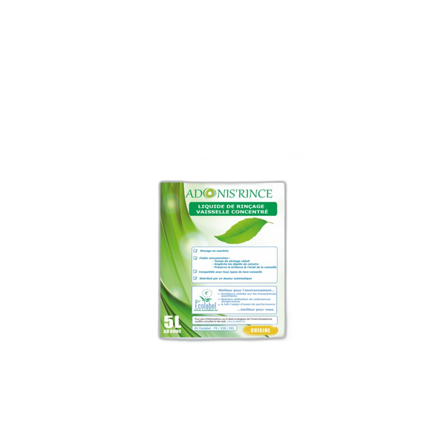 Adonis - Liquide de rinçage lave-vaisselle pro 5L Écolabel