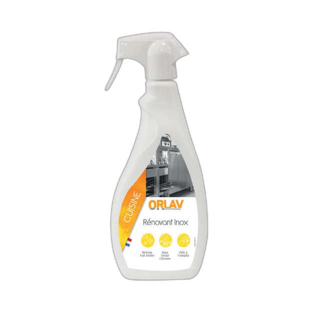 Orlav Nettoyant Dégraissant Inox Rénovant - Spray 750ml
