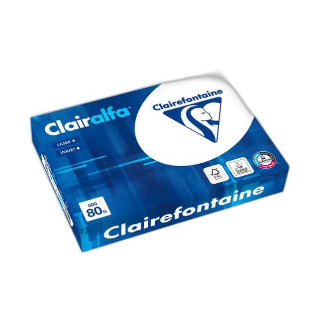 Clairefontaine Clairalfa Papier A4 80g Blanc - 500 feuilles