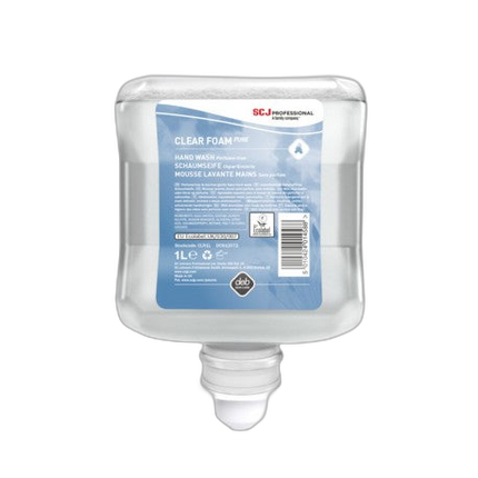 Mousse lavante mains corps écolabel non parfumée 1l CLEAR FOAM-Ct 6 - image 1
