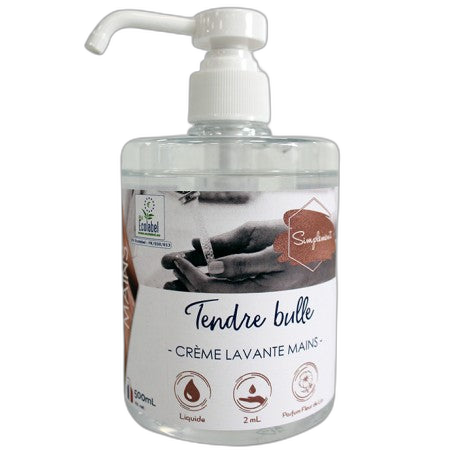 TENDRE BULLE Crème lavante mains  ECOLABEL - Flacon 500ml avec Pompe - image 1
