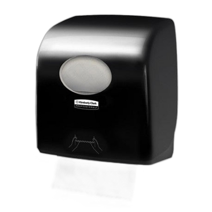 Distributeur essuie-mains rouleaux 190m AQUARIUS SLIMROLL noir - image 1