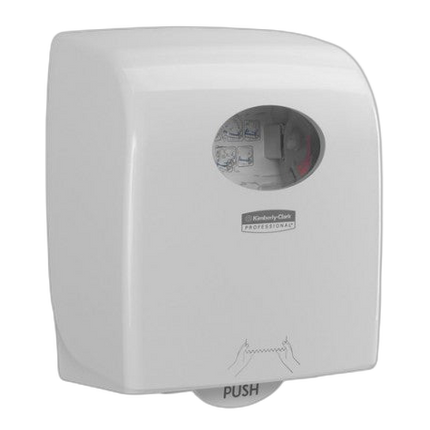 Distributeur essuie-mains rouleaux 350m AQUARIUS blanc - image 1