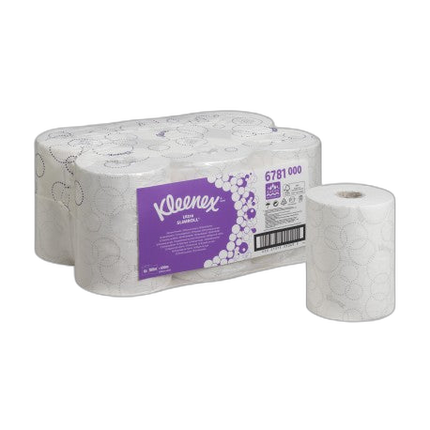 Essuie-mains 2 pl. blanc embossé 100m KLEENEX - Colis 6 rlx - image 1