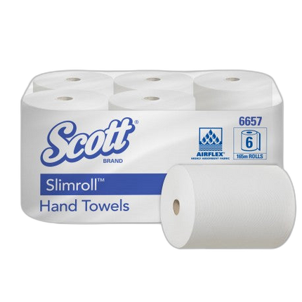 Essuie-mains blanc 165m 1P écolabel SCOTT SLIMROLL- Ct 6 - image 1