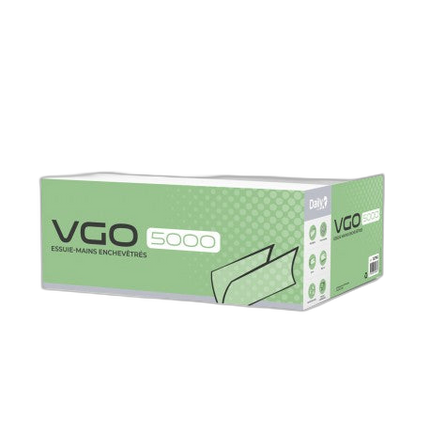Essuie-mains V recyclé blanc VGO 5000 Dailyk Start- Colis 5000 - image 1