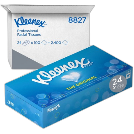 Mouchoirs blancs 2 plis boite 100F KLEENEX-Ct 24 boites - image 1