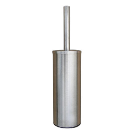 Combiné WC porte-balayette et brosse noire - Inox brossé - image 1