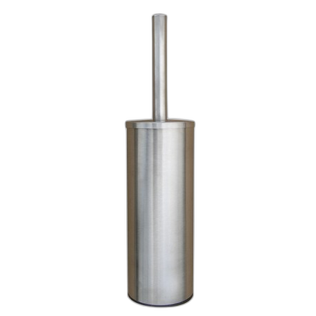 Combiné WC porte-balayette et brosse noire - Inox brossé - image 1