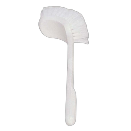 Brosse coudée nylon PP / Monture blanche - image 1