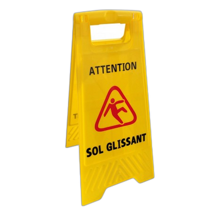 Panneau de signalisation GRAND sol glissant - Unité - image 1