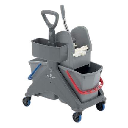 Chariot de lavage 2X15L avec presse à machoire ONEFRED - image 1