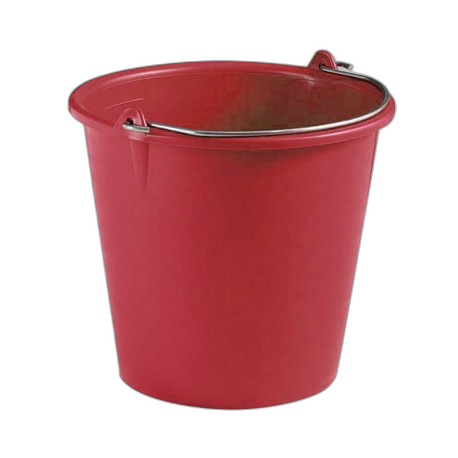 Seau 10l industriel PE renforcé rouge ECOGREEN - image 1